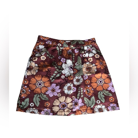 Princess Highway Brandy Mini Skirt 70s Retro Floral Size 10 AU/6 US Boho Preppy - Picture 3 of 4